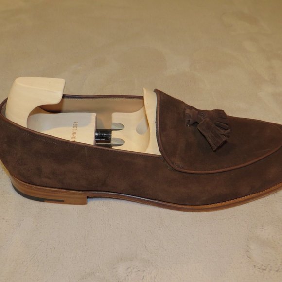 John Lobb Edmond 260784 Brown Suede Tassel Loafer 12 E NWB $1700 Shoe Trees main image 7